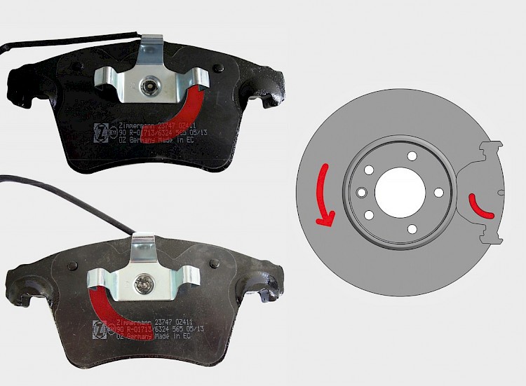 Laufrichtungsbindung von Belägen